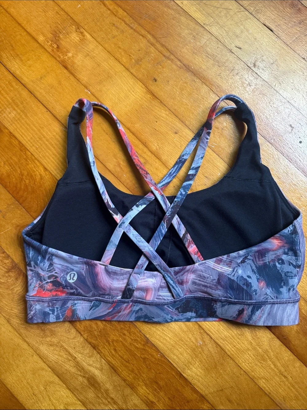 lululemon athletica Abstract Swirl Sports Bra - Gray & Red size 8